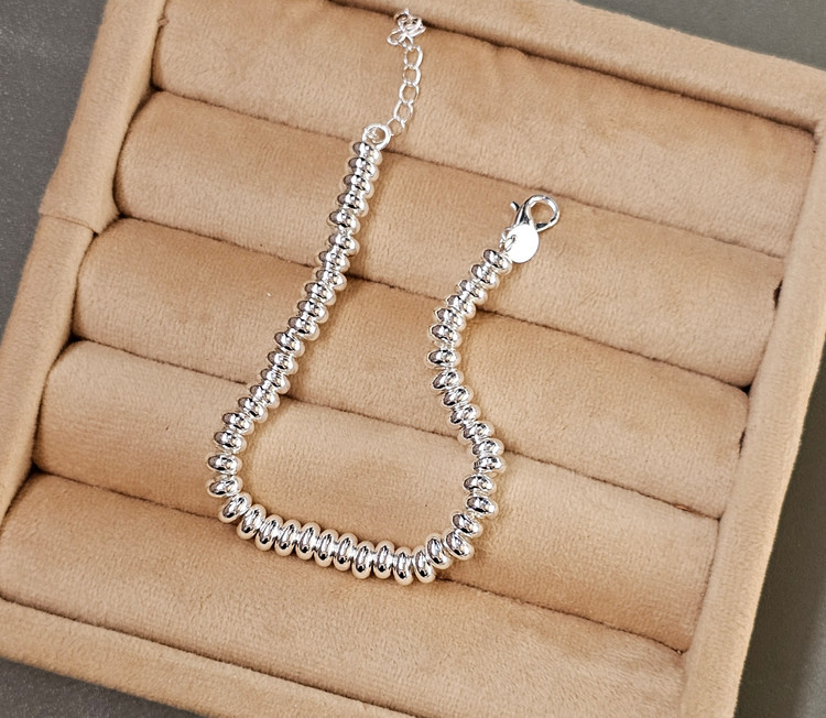 دستبند آبکاری نقره ۹۲۵