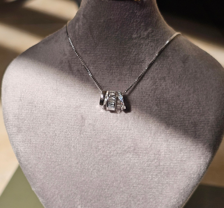 گردنبند آبکاری نقره مینیمال