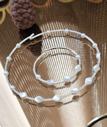 نیم ست آبکاری نقره جواهری 🥰 نگینها مخراج کاری شده کاری ظریف و درخشان 💎آویدخت شاپ